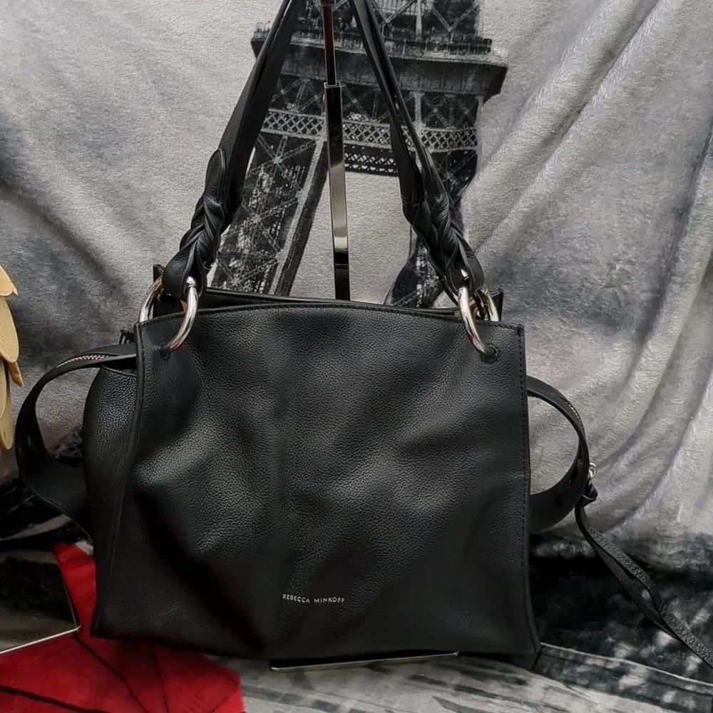 Rebecca Minkoff black leather satchel